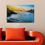 Wallity Reloj de Pared Decorativo de Lienzo Multicolor 45 x 70 cm